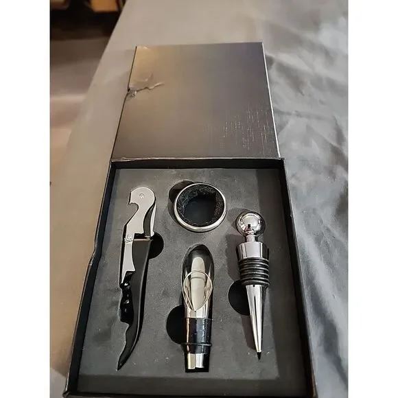 Wine Set With Cork And Opener - Picture 1 of 3